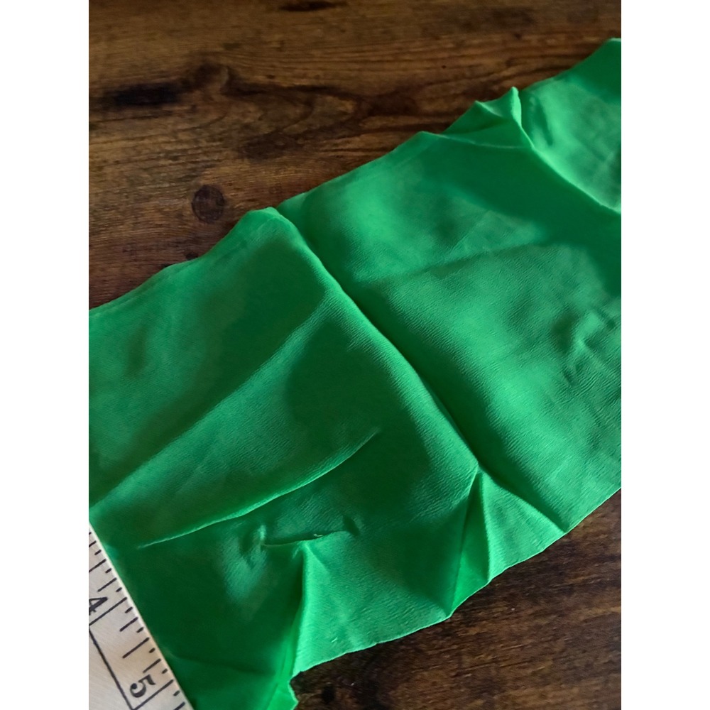 Unbranded Scarf Womens OS Green Good Sheer Chiffon Rectangle Raw Edge Accessory - Picture 5 of 5